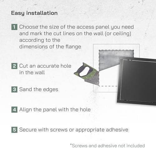 Vent Systems 12 x 12 Inch Anthracite Plastic Access Panel - Image 4
