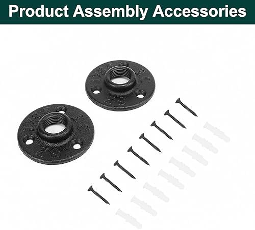Industrial Pipe Floor Flange, Heavy Duty Malleable Iron Pipe Fittings, Wall - Image 6