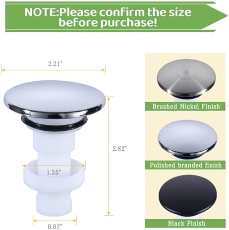 Replacement for Pfister 972098A Push-Seal Drain Assembly - Image 2