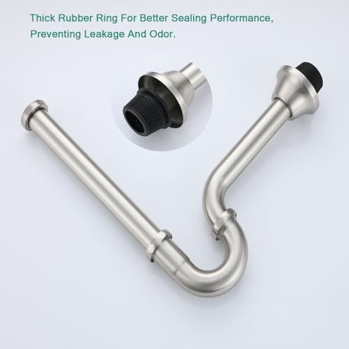 Brass P Trap U-Shape 1 1/4 inch Sink Drain Pipe - Image 7