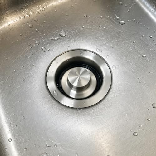 Garbage Disposal Flange and Stopper, Brushed Stainless Steel - Image 6