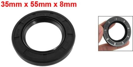 uxcell Metric Rotary Shaft Oil Seal 35x55x8mm TC Double Lips Rubber - Image 2