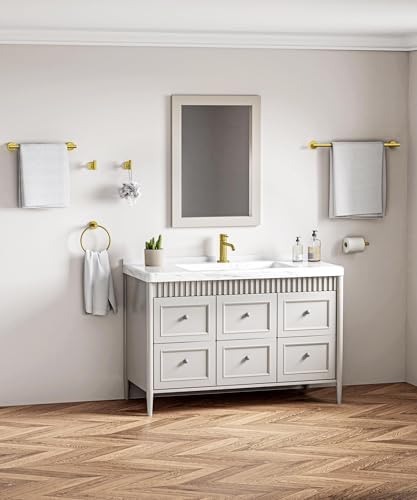 12Pcs Brushed Gold Bathroom Hardware Accessories Set SUS304 Stainless Steel - Image 3
