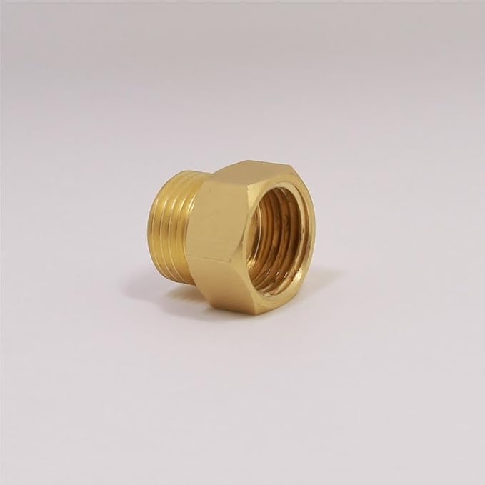 G 1/2 BSP Male to US 1/2 NPT Female Thread Converter Adapter, Solid Brass Pipe - Image 3