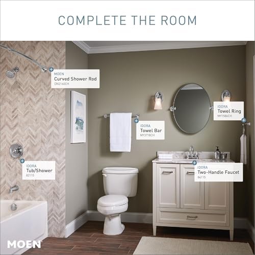 Moen Idora Chrome Two-Handle Centerset Bathroom Sink Faucet - Image 2