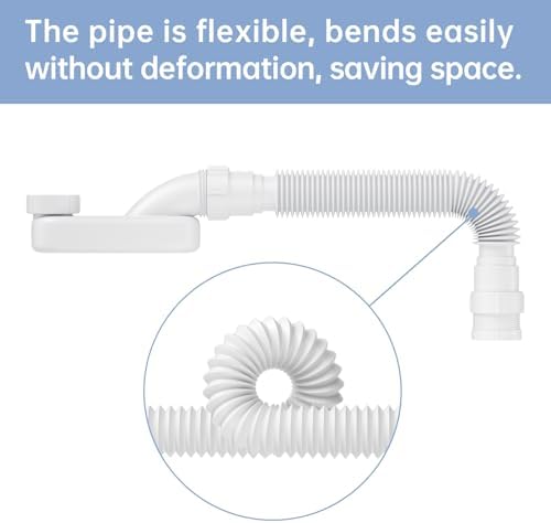 Low Profile Flexible Bathtub Shower Drain Pipe Kit - Image 4