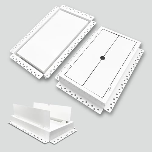 8x14 Inch Steel Recessed Flush Wall Vent Cover by DDPow