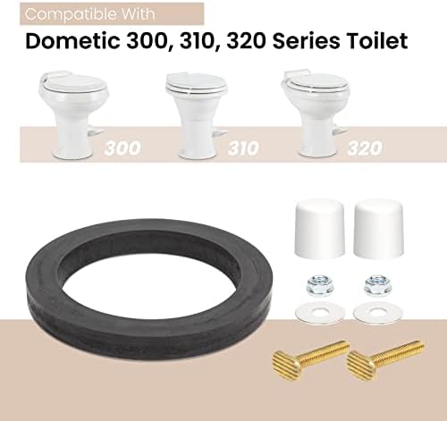 NOOBECR RV Toilet Seal, RV Toilet Parts, Toilet Kit & Mounting Hardware Kit - Image 3