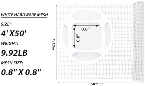 PotatoLife White Plastic Garden Fence, Hardware Mesh - Image 4