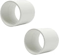 2PCS 1-1/2 Inch White PVC Pipe Coupling Adapter Pipe Fittings Slip Socket by HayEastdor