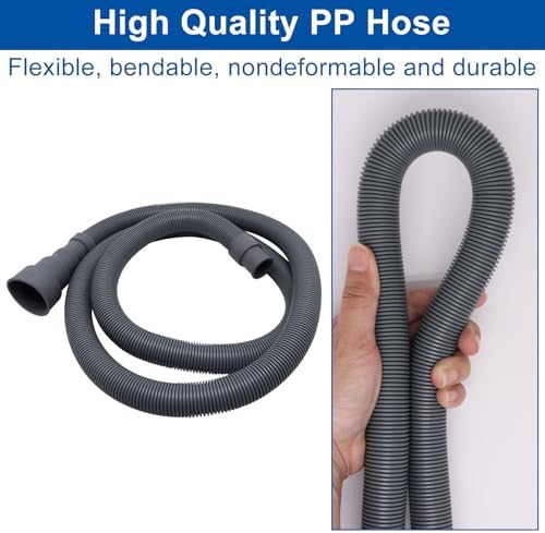 5ft Washing Machine Drain Tube Extension, Corrugated Drain Pipe Univerdal - Image 3
