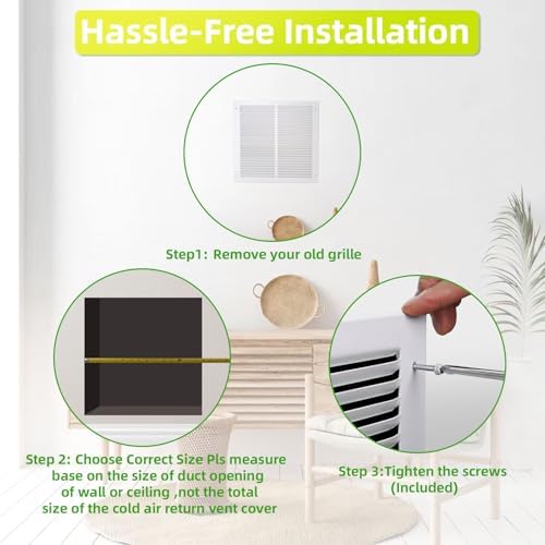 30x10 Return Air Grille for 30"W x 10"H Duct Opening, Return Air Vent Cover - Image 6