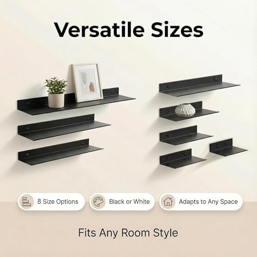 Z metnal Floating Shelves, Bedroom Shelves, Display Metal Wall Shelf - Image 6