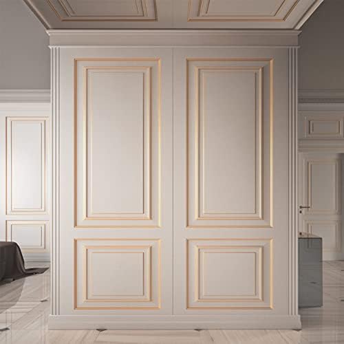 Trimold Matte Gold Molding Trim Peel and Stick, Flexible Mirror Border Design - Image 6