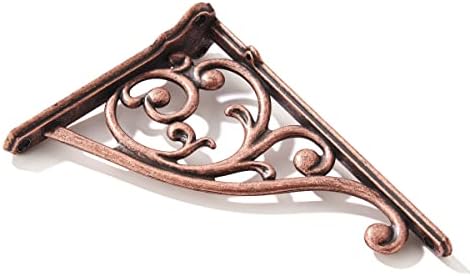 Copper Shelf Brackets 8 Inch 4PCS Heavy Duty Antique Copper Wall Bracket - Image 2