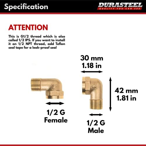 DuraSteel Wall Mount Faucet 90-Degree Elbow - Image 4