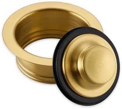 Luxier GD02-G Kitchen Sink Garbage Disposal Flange and Stopper in Brushed Gold - Image 2