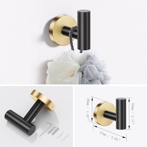 Lairuier Bathroom Hardware Set, 4-Piece Towel Holder Set Include Toilet Paper - Image 5