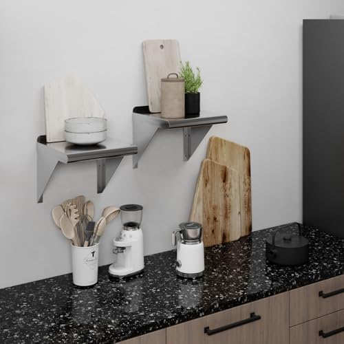 AmGood 12 in. x 12 in. Stainless Steel Wall Shelf | NSF Certified | Appliance & - Image 7