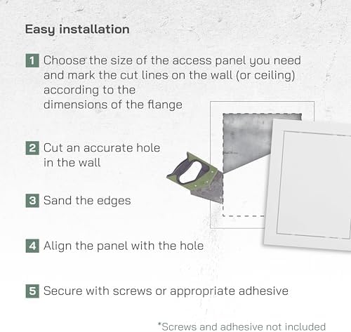 Vent Systems 6 x 8 Inch White ABS Plastic Access Panel - Image 4