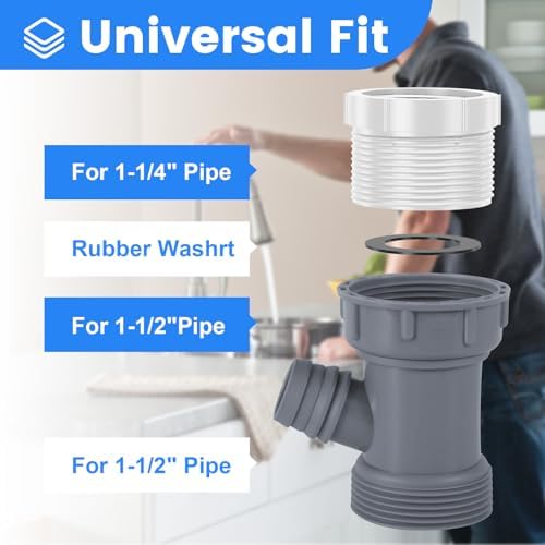 Dishwasher Drain Hose Adapter – Universal Sink Hose Adapter, Fits 1-1/2" & - Image 3