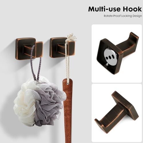 4 Pieces Oil Rubbed Bronze Bathroom Hardware Accessories, Include Hand Towel - Image 4