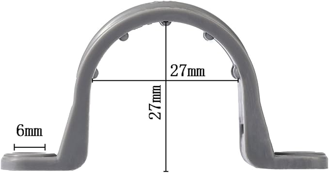 50Pcs PVC Pipe Straps, 2 Holes Plastic Conduit Strap Pipe Clamps Supports - Image 2