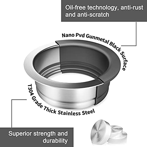 Black Garbage Disposal Flange and Stopper - Image 3