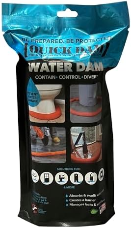 Quick Dam Indoor Water Dams, 1 Pack, 8ft Barrier by QuickDam