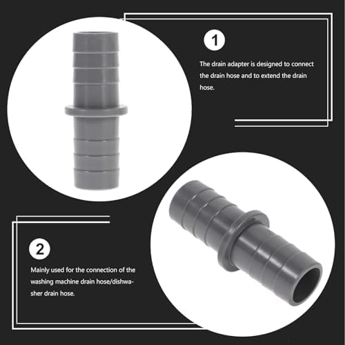 Operitacx 2 Sets Washing Machine Drain Adapter, 21mm Dishwasher Hose Adapter - Image 2