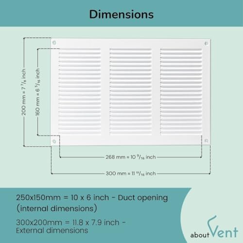 10x6 inch Vent Cover - Image 2