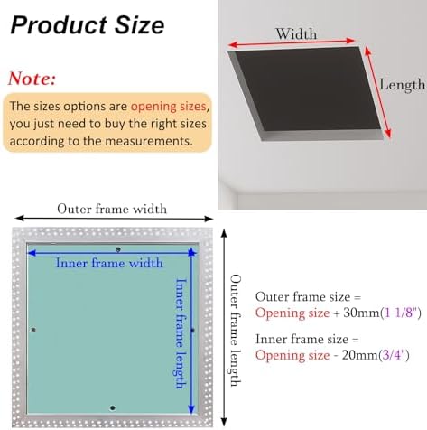 Hinged Inspection Door with Paintable Plasterboard, Hidden Drywall Access Panel - Image 5