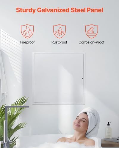 VEVOR Access Panel for Drywall, 25.2 x 25.2 in Galvanized Steel Access Door - Image 3
