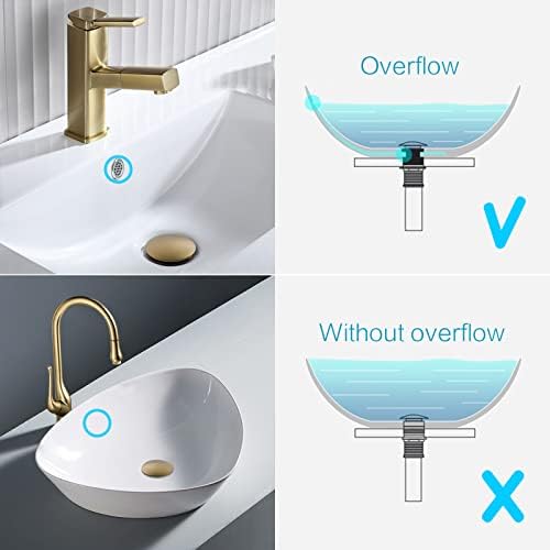 KAIYING Pop Up Drain, Bathroom Vessel Sink Drain - Image 5
