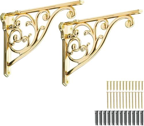 Khtumeware Ornate Decorative Shelf Brackets, 5x3.5 inch Small wall Mounted by khtumeware