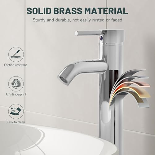 Chrome Bathroom Faucet, Vessel Sink Faucets - Image 4