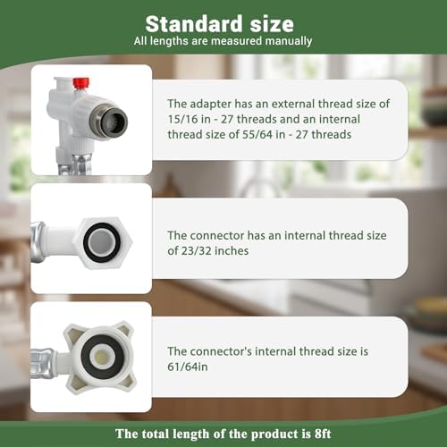 8FT Countertop dishwasher fill and drain hose kit, compatible - Image 2