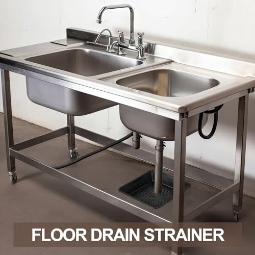 Tuanse 2 Pcs 8.5 X 8.5 X 2.5 Inch Commercial Floor Drain Strainer - Image 6