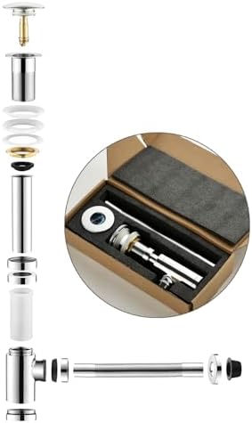 Bathroom Sink P-Trap Complete Set Adjustable Threaded Tube 1-1/4 Bottle Trap - Image 6