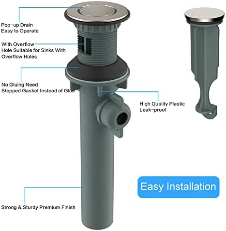 Hibbent 2 Pack Bathroom Sink Drain - Image 4