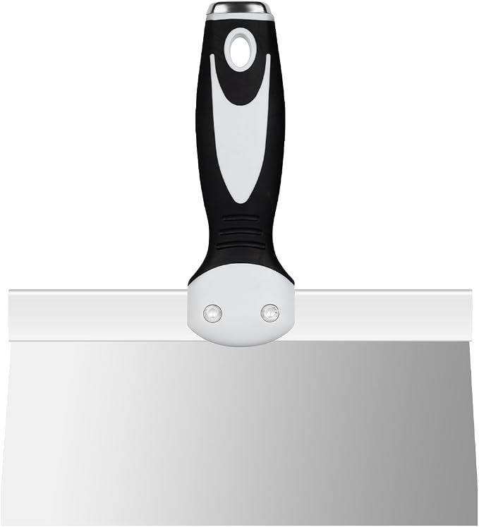 Mister Rui 8" Stainless Steel Drywall Taping Knife, Soft Grip Handle | 8" by MisterRui