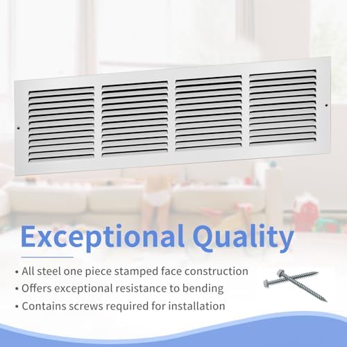 Howeall 24"W x 6"H Steel Return Air Grille, Air Return Vent Cover - Image 2