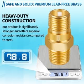 1/2'' NPT Lead-Free Brass RV Camper Water Heater Check Valve, Male to Male | RV - Image 7