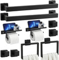 Tudoccy 10-Piece Matte Black Bathroom Hardware Set, 24in SUS304 by Tudoccy