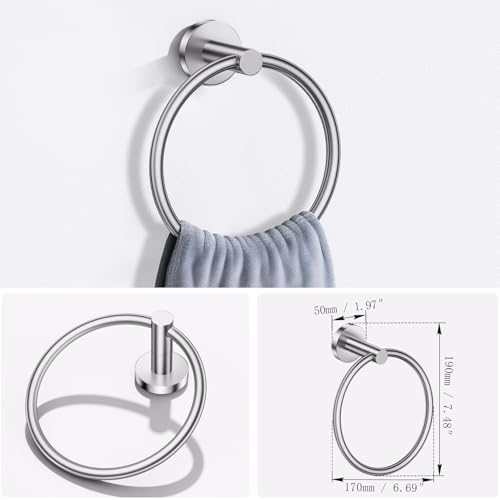 Lairuier Bathroom Hardware Set, 4-pieceTowel Holder Set Include Toilet Paper - Image 4