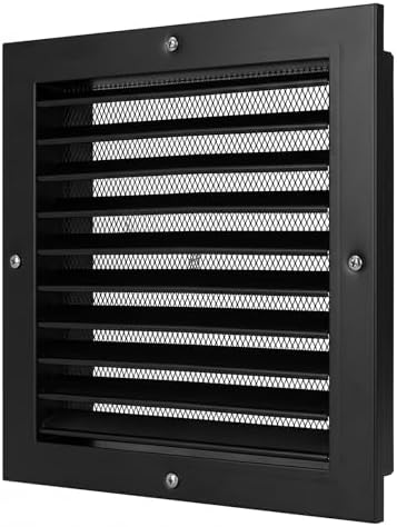 Byson Aluminum Return Air Grille Fixed Louvre Black Powder Coated by Byson