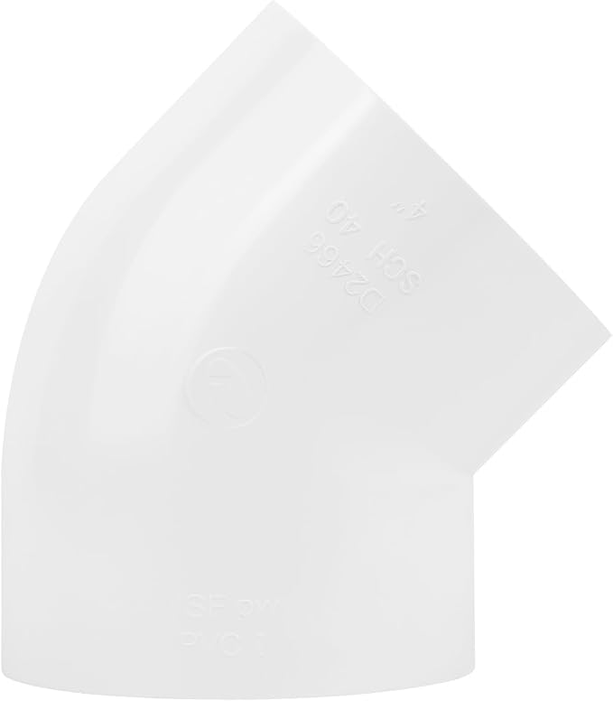 4" 45 Degree PVC Elbow Pipe Fitting Connector Furniture Build Grade SCH40 4 - Image 4
