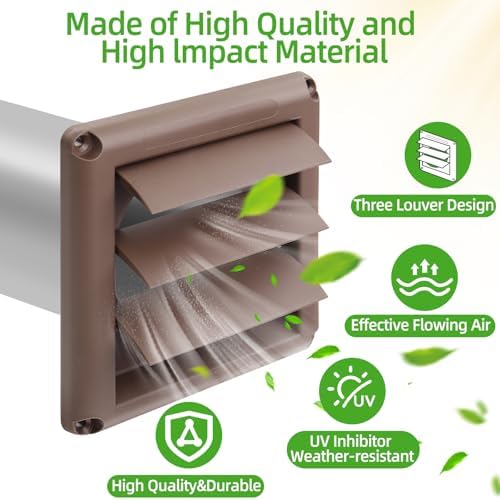 4 Inch Dryer Vent Kit with Hose/Duct Connector/Wall Plate, 9ps Duct Vent Kit - Image 6