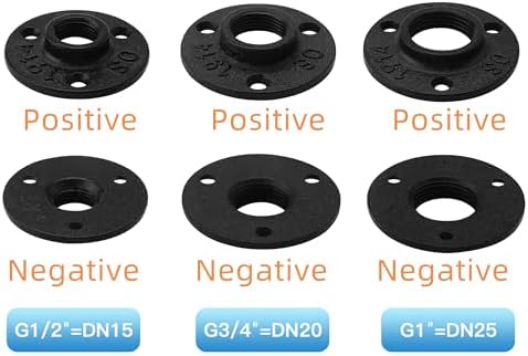 1" Antirust Black Painted Floor Flange, 20 Pack Malleable iron Pipe Fittings - Image 3