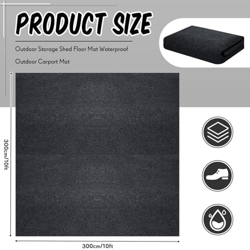 Shed Floor Mat 10 x 10 ft, PE Backing - Image 2